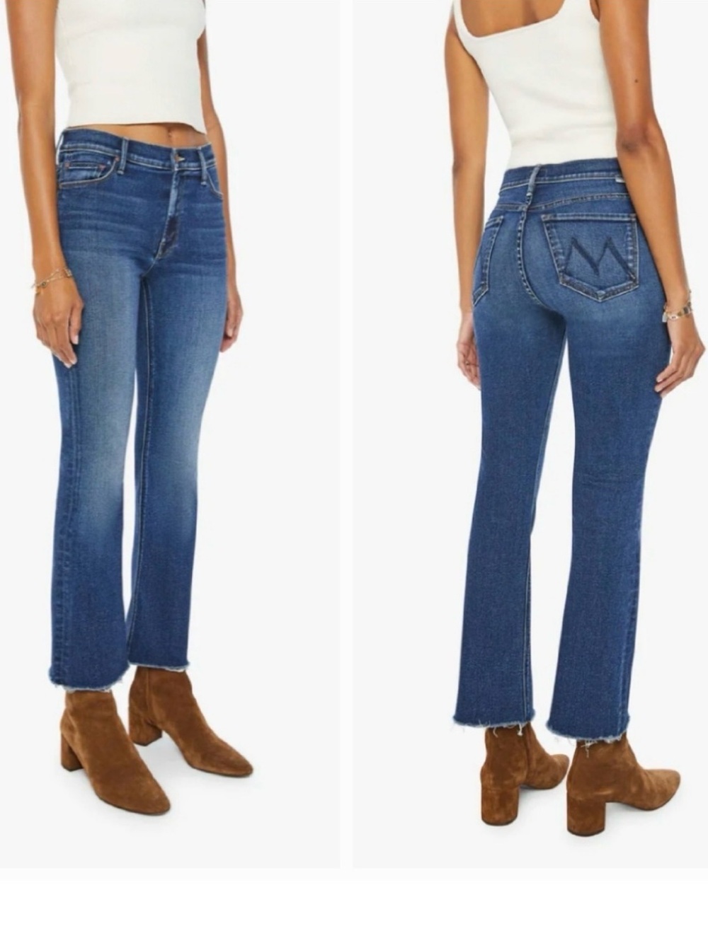 MOTHER The Outsider Ankle Uncharted Waters jeans Womens Size 34